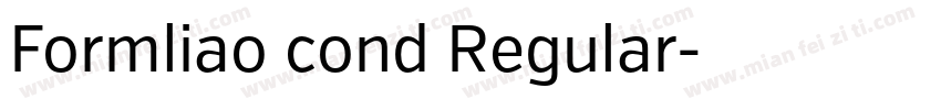 Formliao cond Regular字体转换
